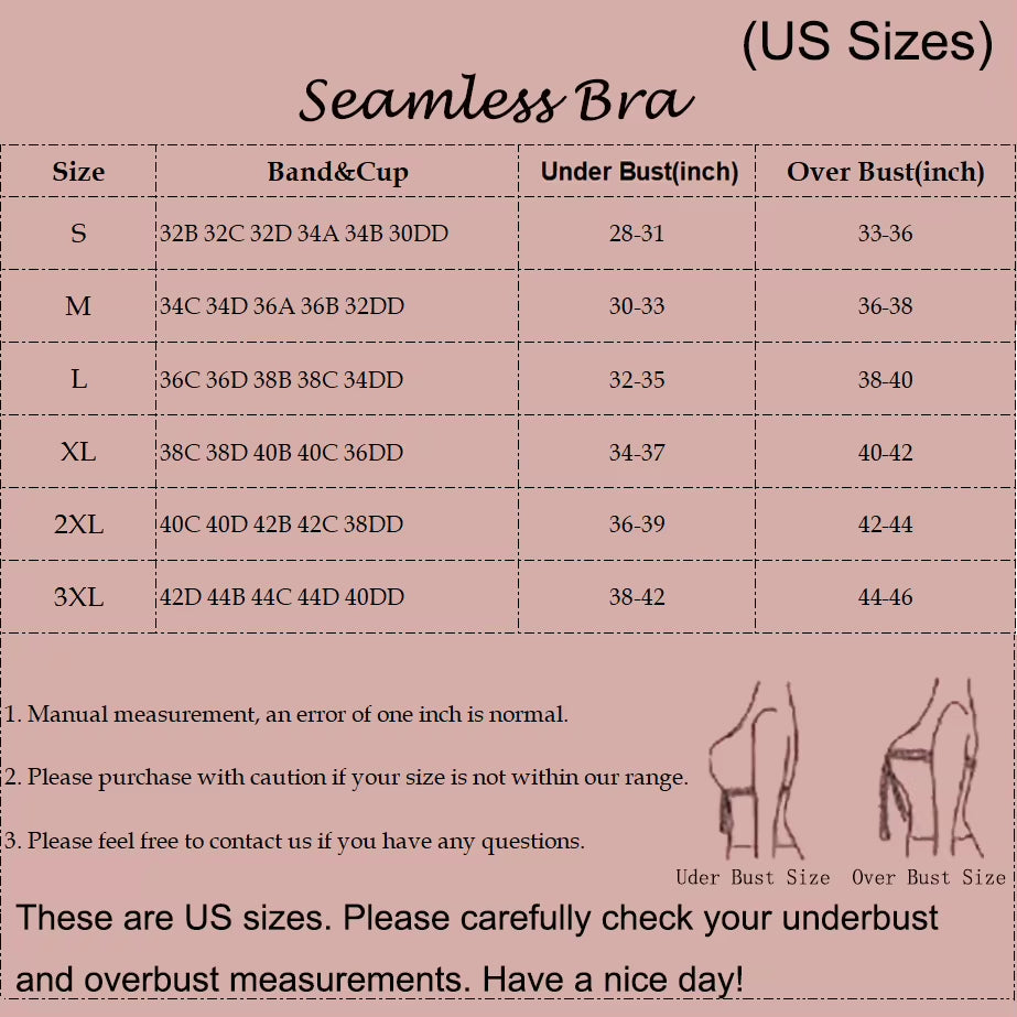 Women'S Seamless Wire-Free Comfortable Full-Cup Bra with Thin Molded Cups for Breathability and Support Beautiful Push up Bra