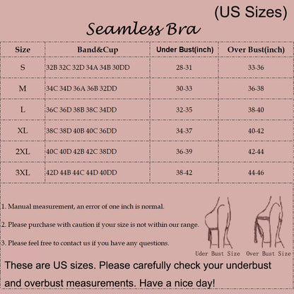 Women'S Seamless Wire-Free Comfortable Full-Cup Bra with Thin Molded Cups for Breathability and Support Beautiful Push up Bra